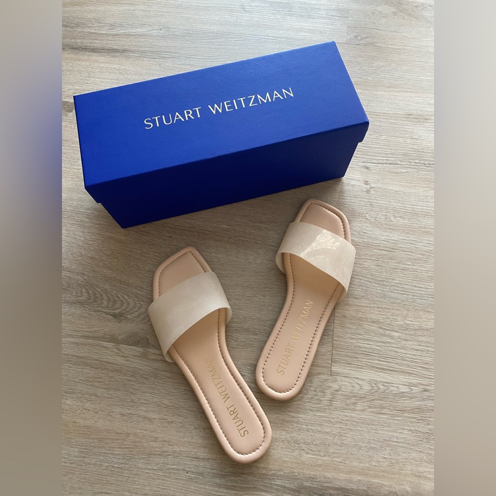 Stuart Weitzman Pink Slide Sandals